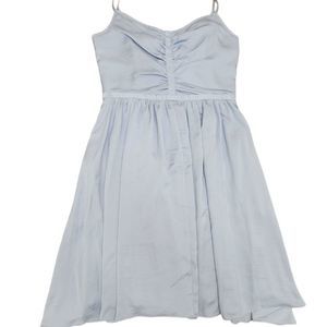 Banana Republic Sun Dress, Light Blue Flared, Spaghetti Straps Pockets Size 6P